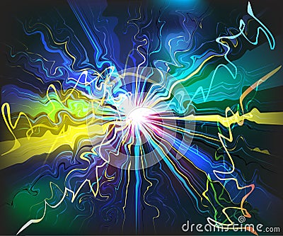 Galaxy glassy waves futuristic virtual technology Vector Illustration