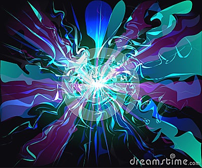 Galaxy glassy waves futuristic virtual technology Vector Illustration