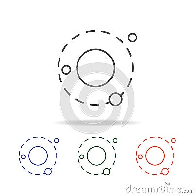 Galaxy icon. Element of a space multi colored icon for mobile concept and web apps. Thin line icon for website design and developm Stock Photo