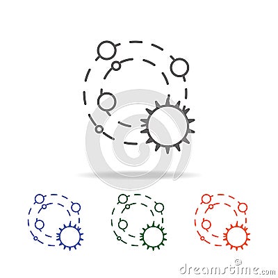 Galaxy icon. Element of a space multi colored icon for mobile concept and web apps. Thin line icon for website design and developm Stock Photo