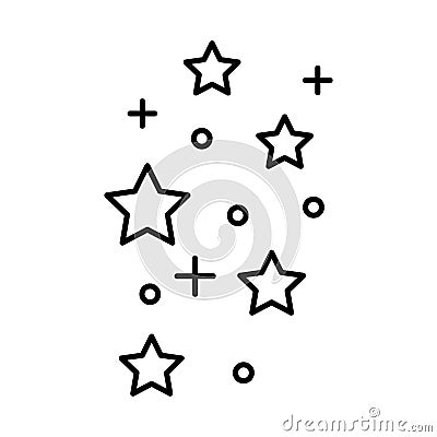 Galaxy Line Style vector icon which can easily modify or edit Vector Illustration