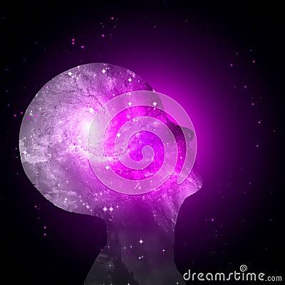 Galaxy Mind Stock Photo