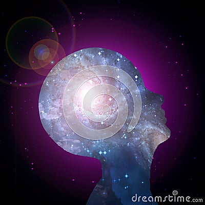 Galaxy Mind Stock Photo