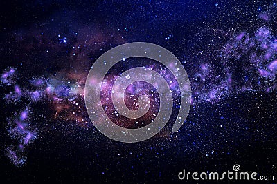 Galaxy and nebula . Starry outer space background texture. Stock Photo