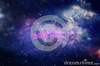 Galaxy and nebula . Starry outer space background texture. Stock Photo