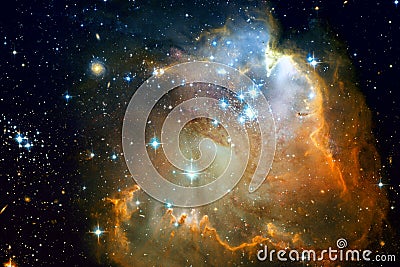 Galaxy and nebulae in outer space. Elements of this Image Furnished by NASA Stock Photo