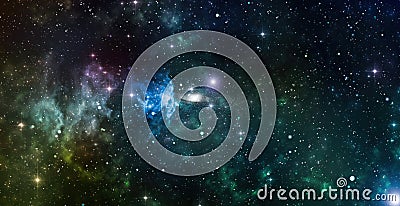 Galaxy outer space sky night universe black starry background of starfield , Infinite space background with nebulas and stars Stock Photo