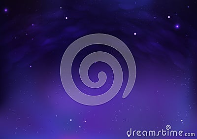 Galaxy outer space with starry night cloudy on beautiful atmosphere abstract background vector illustration Vector Illustration