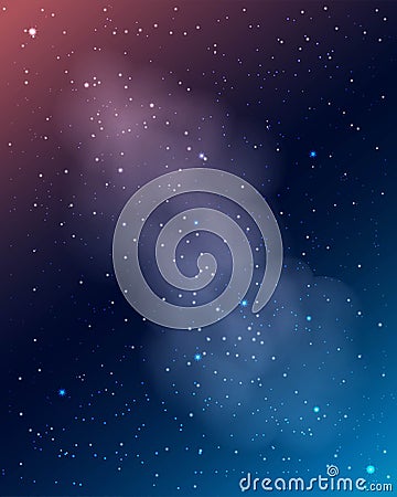 Galaxy with star. Abstract background. Vector Illustration