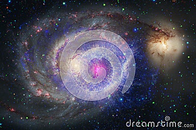 Galaxy, starfield, nebulae, cluster of stars in deep space. Science fiction art Stock Photo