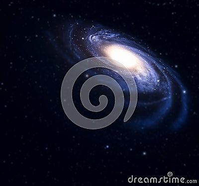 Galaxy with tilt-shift effect. Stock Photo