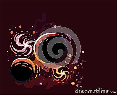 Galaxy vector cartoon illustration dark card dark Cartoon Illustration