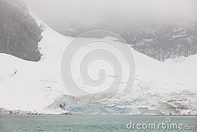 Galdhopiggen glacier. Jotunheimen national park. Route 55. Norwegian winter Stock Photo