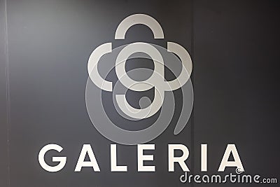 Galeria logo on a retail store brand shop in Stuttgart, Germany Editorial Stock Photo