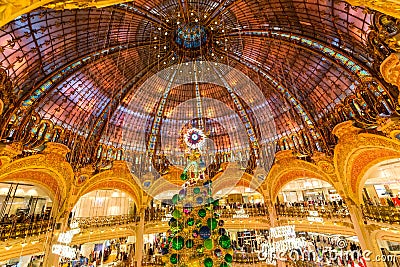 Galeries Lafayette, Paris, France, 2018 Editorial Stock Photo