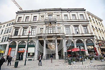 Galeries Royales Saint-Hubert in Brussels Editorial Stock Photo