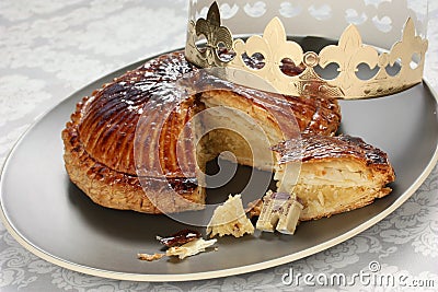 Galette des rois , king cake Stock Photo