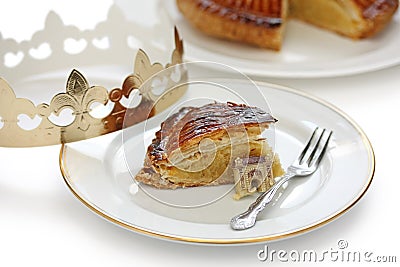 Galette des rois , king cake Stock Photo