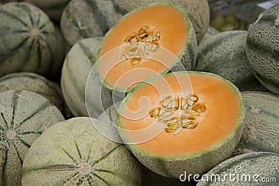 Galia melons Stock Photo