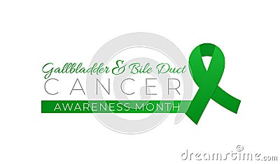 Gallbladder Bile Duct Cancer Awareness Month Isolated Logo Icon Sign Vector Illustration