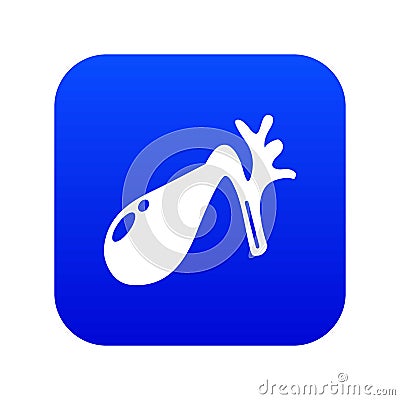 Gallbladder icon blue vector Vector Illustration