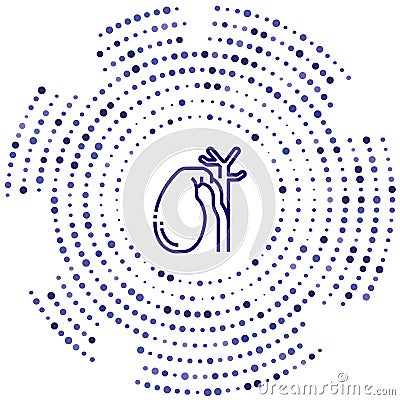 gallbladder vector icon. gallbladder editable stroke. gallbladder linear symbol for use on web and mobile apps, logo, print media Vector Illustration
