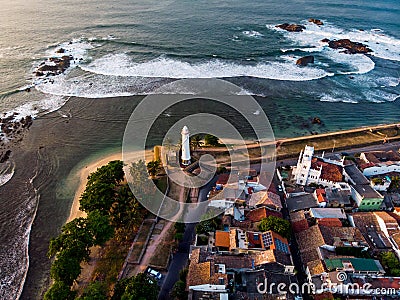 Galle Dutch Fort Sri Lanka aerial view Stock Photo