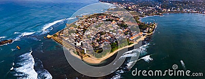 Galle Dutch Fort in Sri Lanka panoramic aerial view Stock Photo