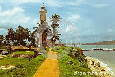 Galle lighthouse Stock Photo