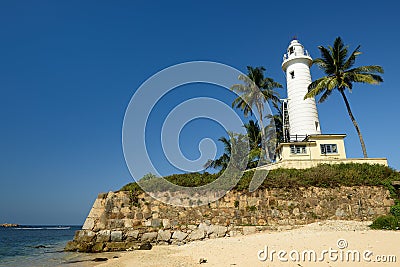 Galle Lighthouse in fort Galle, Sri Lanka Stock Photo