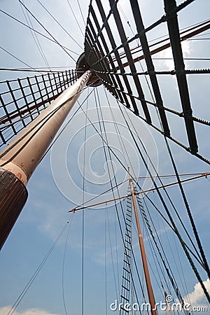 Galleon mat and ropes Stock Photo