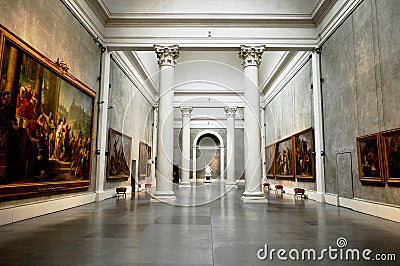 Paintings at Galleria nazionale di Parma Italy Editorial Stock Photo