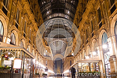 Galleria Vittorio Emanuele II Editorial Stock Photo