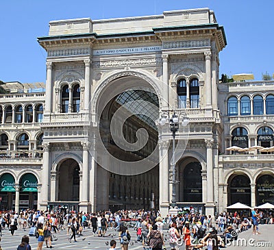 Galleria Vittorio Emanuele II, exterior Editorial Stock Photo