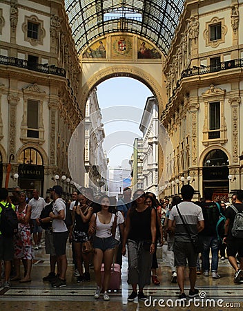 Galleria Vittorio Emanuele II Editorial Stock Photo