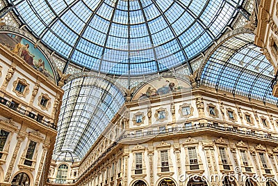 Galleria Vittorio Emanuele II in Milan Stock Photo