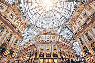 Galleria Vittorio Emanuele II in Milan, Italy Stock Photo