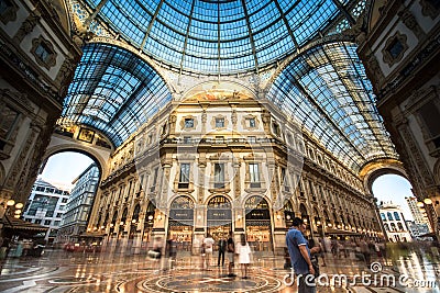 Galleria Vittorio Emanuele II in Milano. Editorial Stock Photo