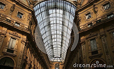 Galleria Vittorio Emanuele II roof Stock Photo