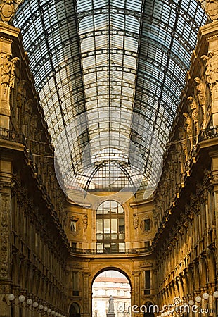 Galleria Vittorio Emanuele interior Stock Photo