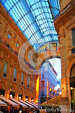 Galleria Vittorio in Milan Stock Photo