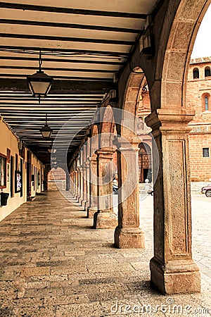 Gallery with arcades of Renaissance style Editorial Stock Photo