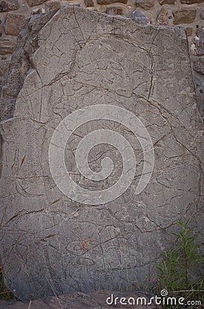 Gallery of the Dancers, Monte Alban - Oaxaca, Mexico Stock Photo