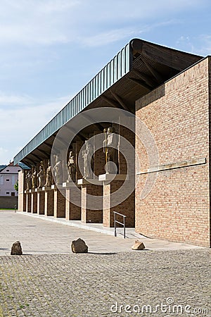 Gallery of Saints before Velehrad Basilica, Moravia, Czech Republic Stock Photo