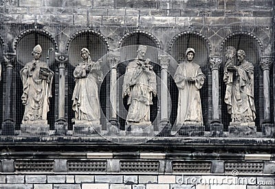 Gallery of saints, Prague Stock Photo