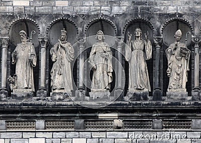 Gallery of saints, Prague Stock Photo