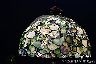 Gallery of Tiffany Lamps at New York Historical Society in Manhattan, New York City Editorial Stock Photo