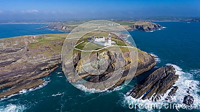 Galley head lighthouse. county Cork. Ireland Stock Photo