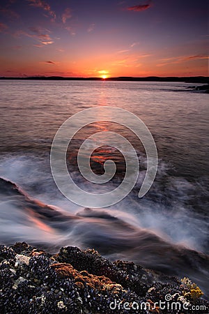 Sunset at Galley Head Stock Photo