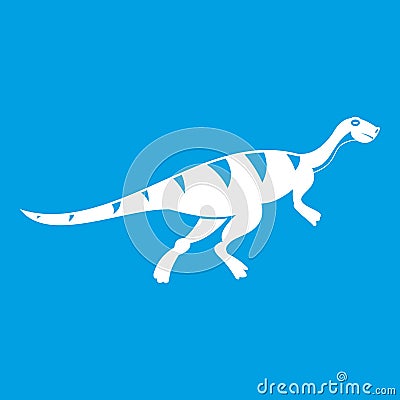 Gallimimus dinosaur icon white Vector Illustration